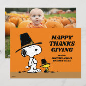 Pinda's | Prettig Thanksgiving Bedevaartgangers Feestdagenkaart (Voorkant / Achterkant)