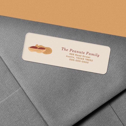 Pinda's retour adreslabel etiket