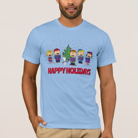 pinda's | Rond de kerstboom T-shirt (Voorkant)