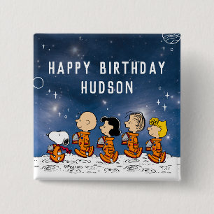 pinda's   Ruimtevaart Vierkante Button 5,1 Cm