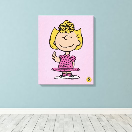 pinda's | Sally Super Smile Canvas Afdruk (Insitu (Houten vloer))