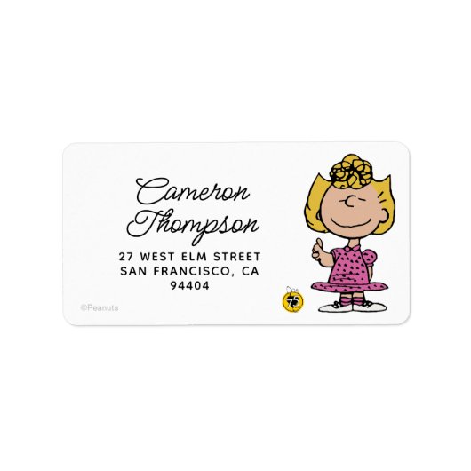 pinda's | Sally Super Smile Etiket (Voorkant)