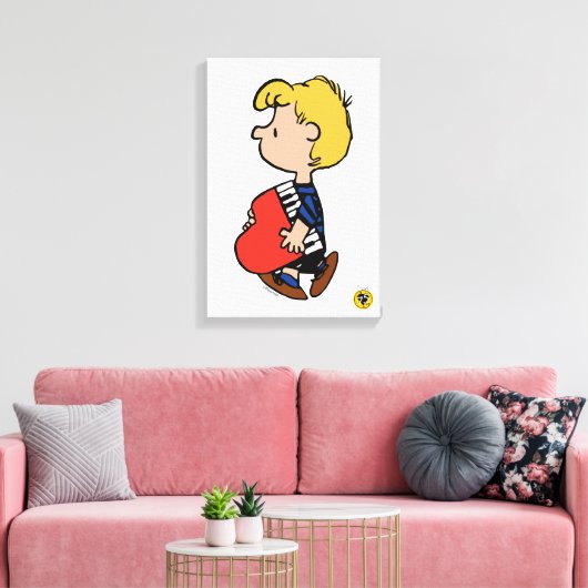 pinda's | Schroeder Traveling Piano Canvas Afdruk (Insitu (Woonkamer))