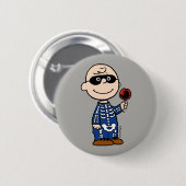 pinda's | Skeleton Charlie Brown Ronde Button 5,7 Cm (Voorkant /achterkant)