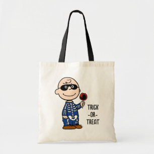 pinda's   Skeleton Charlie Brown Tote Bag