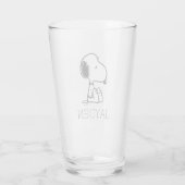 pinda's | Snoopie omlaag | Jouw namen toevoegen Glas (Achterkant)