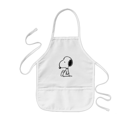 pinda's | Snoopie omlaag Kinder Schort (Voorkant)