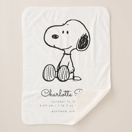 pinda's | Snoopy Baby Sherpa Deken (Voorkant)