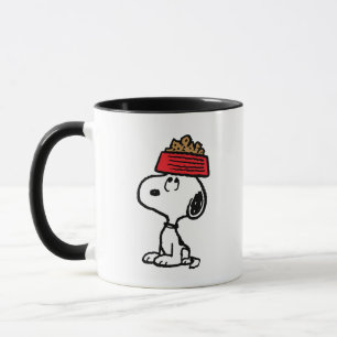 pinda's   Snoopy balanceert his Dog Dish Mok