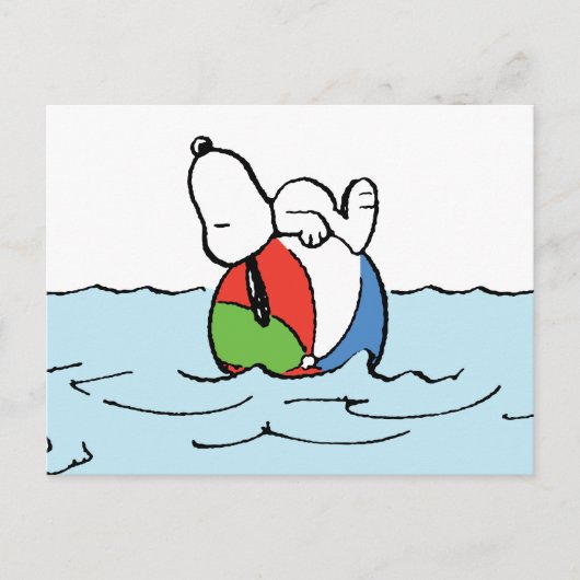 pinda's | Snoopy Beach Ball Beach Briefkaart (Voorkant)