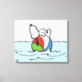 pinda's | Snoopy Beach Ball Beach Canvas Afdruk (Voorkant)