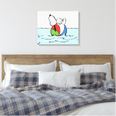 pinda's | Snoopy Beach Ball Beach Canvas Afdruk (Insitu (Slaapkamer))