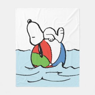 pinda's   Snoopy Beach Ball Beach Fleece Deken