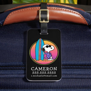 pinda's Snoopy Beach Beagle Bagagelabel