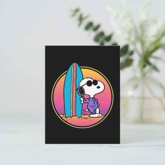 pinda's | Snoopy Beach Beagle Briefkaart (Staand voorkant)