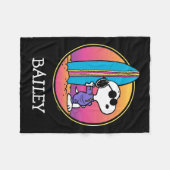 pinda's | Snoopy Beach Beagle Fleece Deken (Voorkant (Horizontaal))