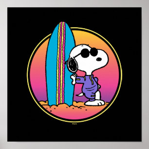 pinda's   Snoopy Beach Beagle Poster