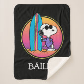 pinda's | Snoopy Beach Beagle Sherpa Deken (Voorkant)