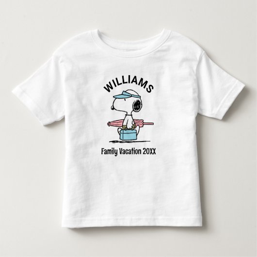 pinda's | Snoopy Beach Walk Family Vacking Kinder Shirts (Voorkant)