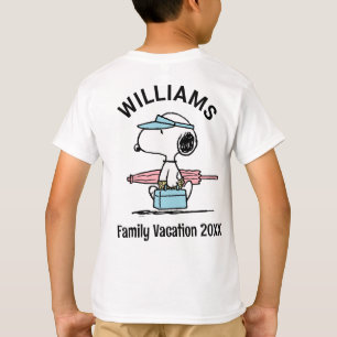 pinda's Snoopy Beach Walk Family Vacking T-shirt
