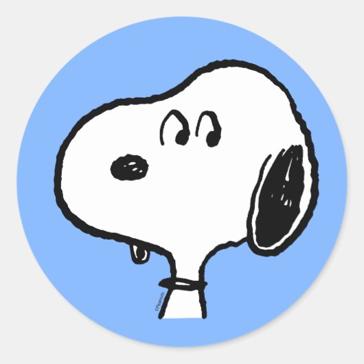 pinda's | Snoopy-beelden Ronde Sticker (Voorkant)