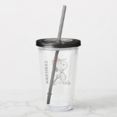 pinda's | Snoopy bij Bat Acryl Drinkbeker (Achterkant)