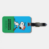 pinda's | Snoopy bij Bat Bagagelabel (Achterkant horizontaal)