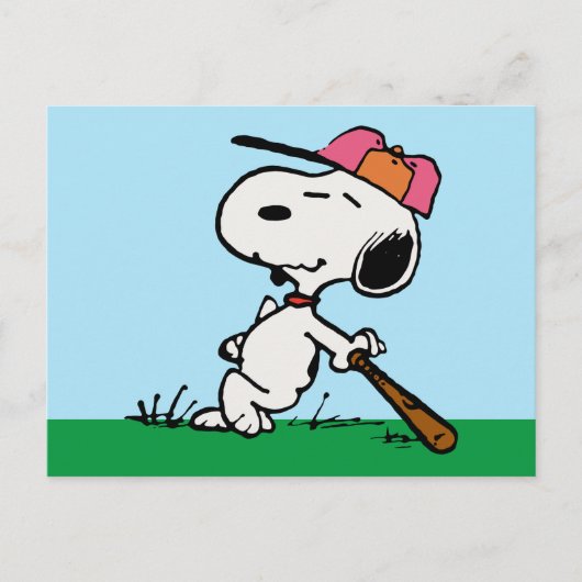 pinda's | Snoopy bij Bat Briefkaart (Voorkant)