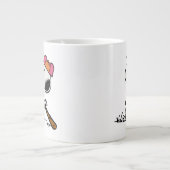 pinda's | Snoopy bij Bat Extra Grote Beker (Voorkant)