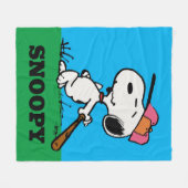 pinda's | Snoopy bij Bat Fleece Deken (Voorkant (Horizontaal))