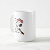 pinda's | Snoopy bij Bat Koffiemok (Voorkant links)