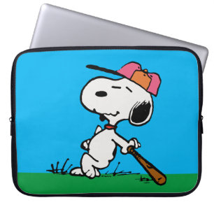 pinda's Snoopy bij Bat Laptop Sleeve