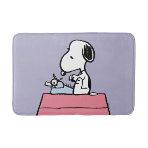 pinda's   Snoopy bij de schrijfmachine Badmat