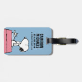 pinda's | Snoopy bij de schrijfmachine Bagagelabel (Achterkant horizontaal)