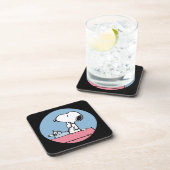 pinda's | Snoopy bij de schrijfmachine Bier Onderzetter (Rechterzijde)