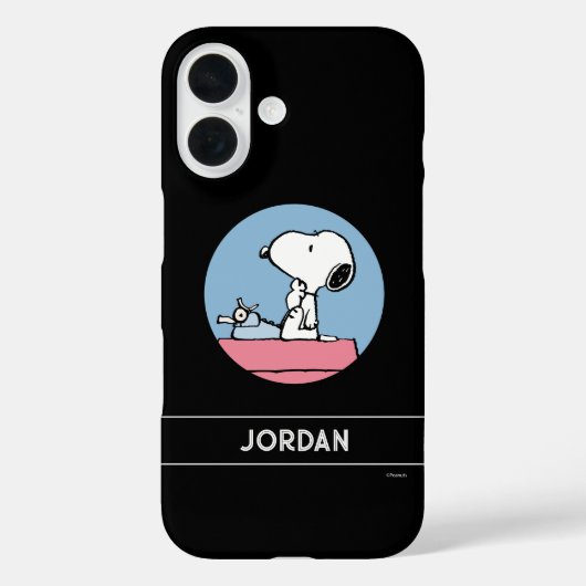 pinda's | Snoopy bij de schrijfmachine Case-Mate iPhone Case (Achterkant)