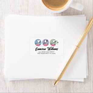 pinda's   Snoopy bij de schrijfmachine Etiket