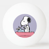 pinda's | Snoopy bij de schrijfmachine Pingpongballen (Achterkant)