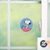 pinda's | Snoopy bij de schrijfmachine Raamsticker (Huis)