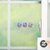 pinda's | Snoopy bij de schrijfmachine Raamsticker (Huis)