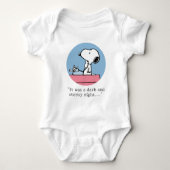 pinda's | Snoopy bij de schrijfmachine Romper (Voorkant)