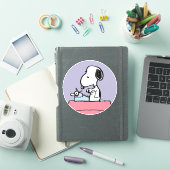pinda's | Snoopy bij de schrijfmachine Sticker (iPad Cover)