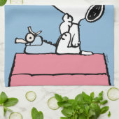 pinda's | Snoopy bij de schrijfmachine Theedoek (Gevouwen)