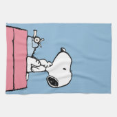 pinda's | Snoopy bij de schrijfmachine Theedoek (Horizontaal)