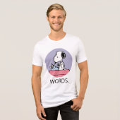 pinda's | Snoopy bij de schrijfmachine Tri-Blend Shirt (Voorkant volledig)