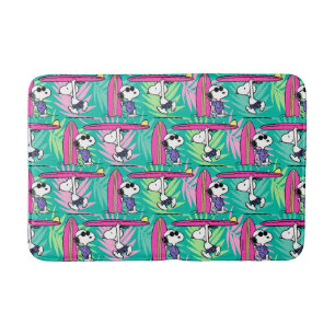 pinda's   Snoopy Blauwgroen Surf Patroon Badmat