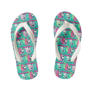 pinda's   Snoopy Blauwgroen Surf Patroon Kinder Teenslippers