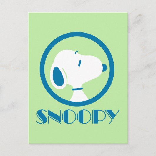 pinda's | Snoopy Blue Deco Dreams Briefkaart (Voorkant)