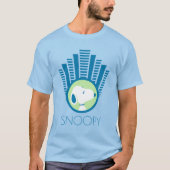 pinda's | Snoopy Blue Deco Dreams T-shirt (Voorkant)