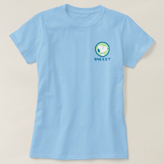 pinda's | Snoopy Blue Deco Dreams T-shirt (Design voorkant)